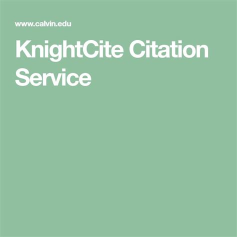 Knight cite